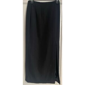 Talbots Black Midi wool skirt
